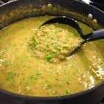 Split & Sweet Pea Soup with Potatoes, Garlic, Celery & Carrots for Lent