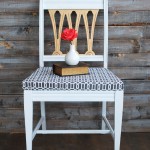 White, Gold and Grey Chair Makeover