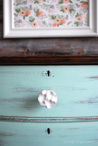 Chalky Finish Mint and Floral Buffet